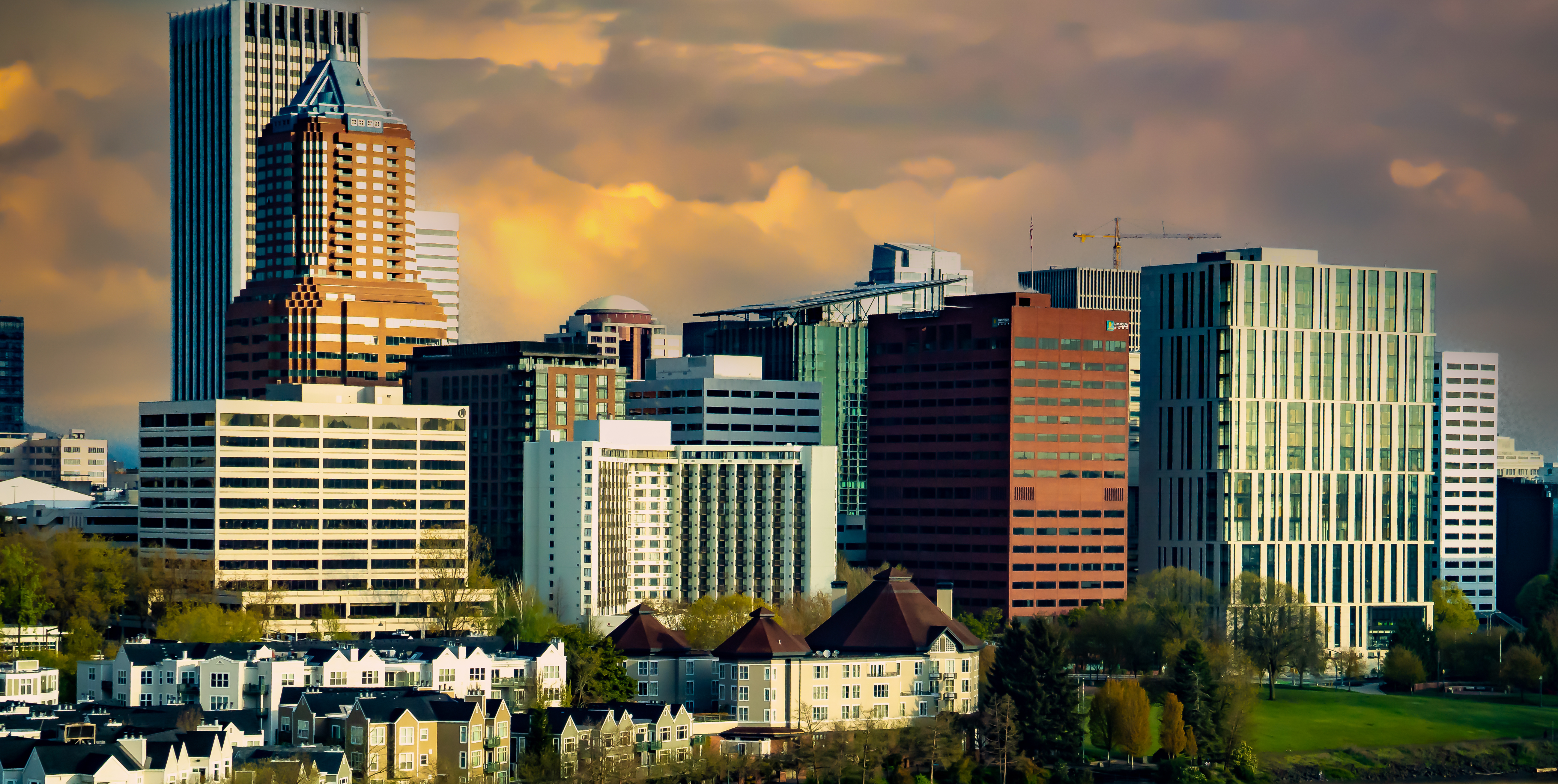 Portland Skyline And Metro Neighborhoods